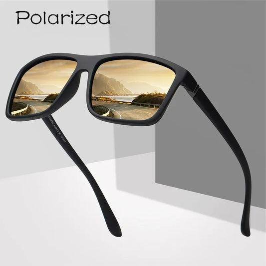 Luxury Square Vintage Polarization Sunglasses For Men Women Fashion Travel Driving Anti-glare Sun Glasses Male Eyewear UV400