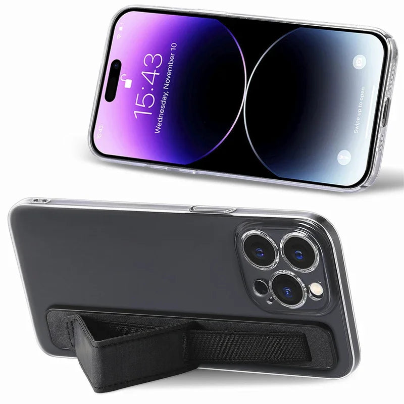 Portable Hand Wrist Band Stand Finger Ring Grip Phone Holder Strap for IPhone Samsung Push Pull Kickstand Charms Cordon Movil