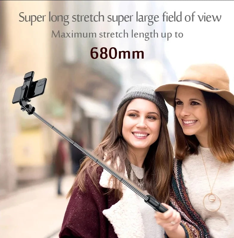 Wireless Bluetooth Selfie Stick Tripod with Remote Extendable Tripod with LED Selfie Light Detachable for Ios Android Smartphone