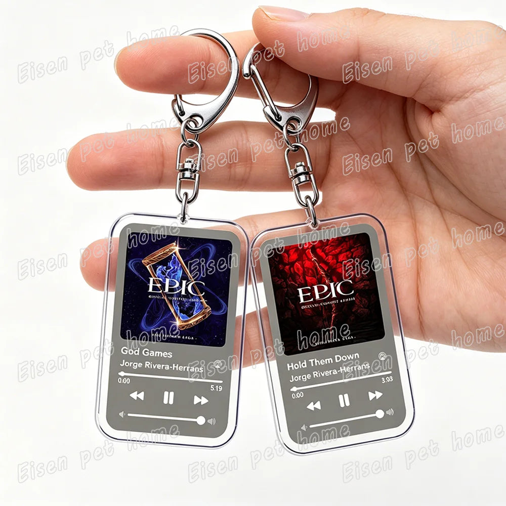 Music Epic The Musical Keychain for Women Accessories Bag Odysseus Poseidon Greek Mythology Album Keyings Jewelry Gifts