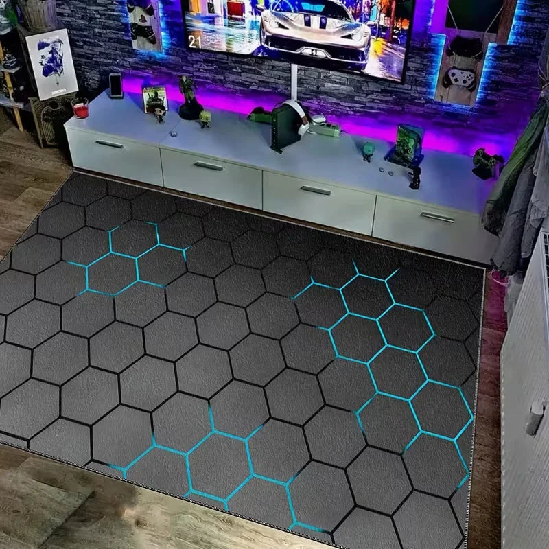 High Definition Game Carpet Room Living Room Bedroom Area Mat Color Game Controller Mat Cartoon Printed Floor Mat Decoration