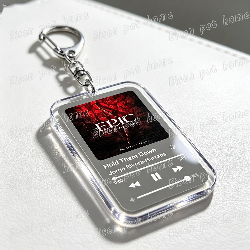Music Epic The Musical Keychain for Women Accessories Bag Odysseus Poseidon Greek Mythology Album Keyings Jewelry Gifts
