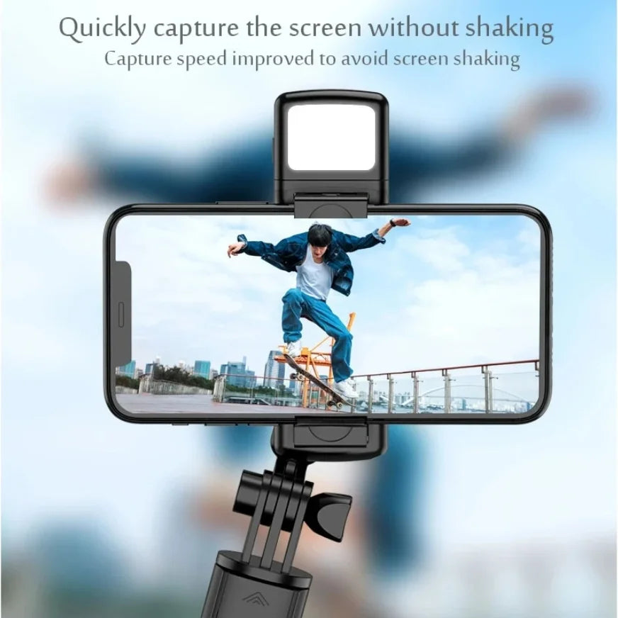 Wireless Bluetooth Selfie Stick Tripod with Remote Extendable Tripod with LED Selfie Light Detachable for Ios Android Smartphone