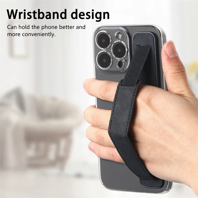 Portable Hand Wrist Band Stand Finger Ring Grip Phone Holder Strap for IPhone Samsung Push Pull Kickstand Charms Cordon Movil