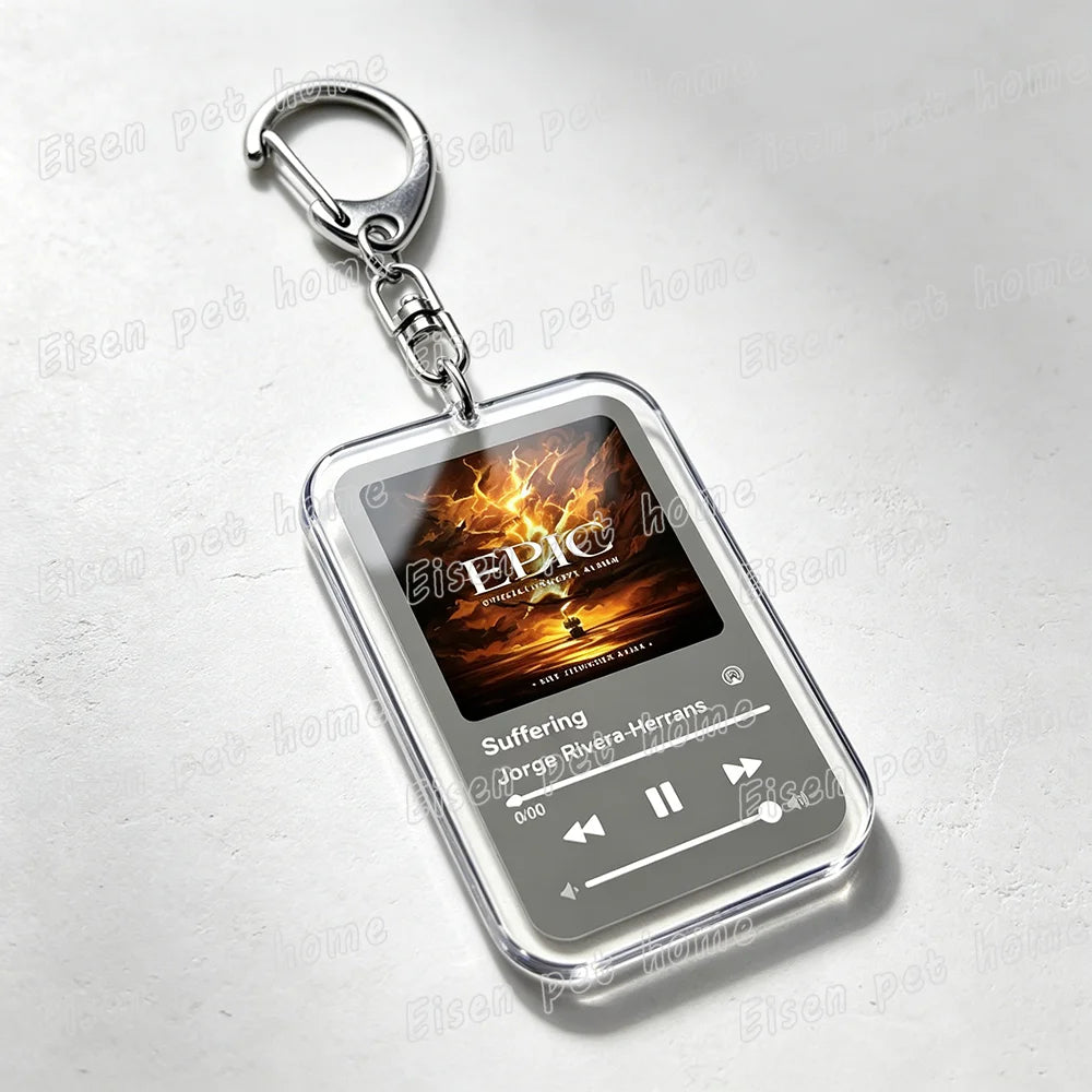 Music Epic The Musical Keychain for Women Accessories Bag Odysseus Poseidon Greek Mythology Album Keyings Jewelry Gifts