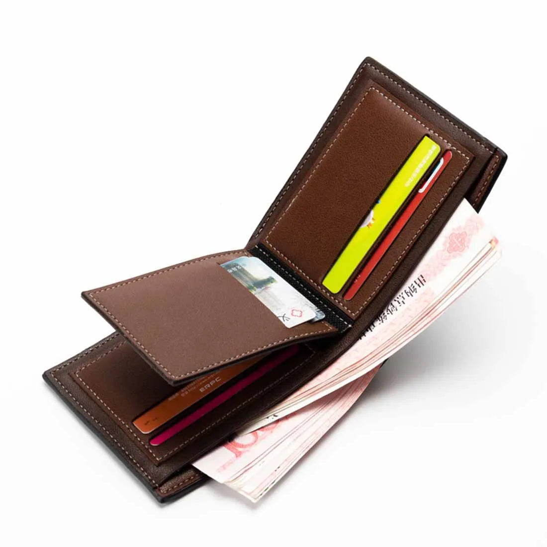 Name Customized New Men Wallets Card Holder High Quality Male Purse PU Leather Business Men Wallets Carteria
