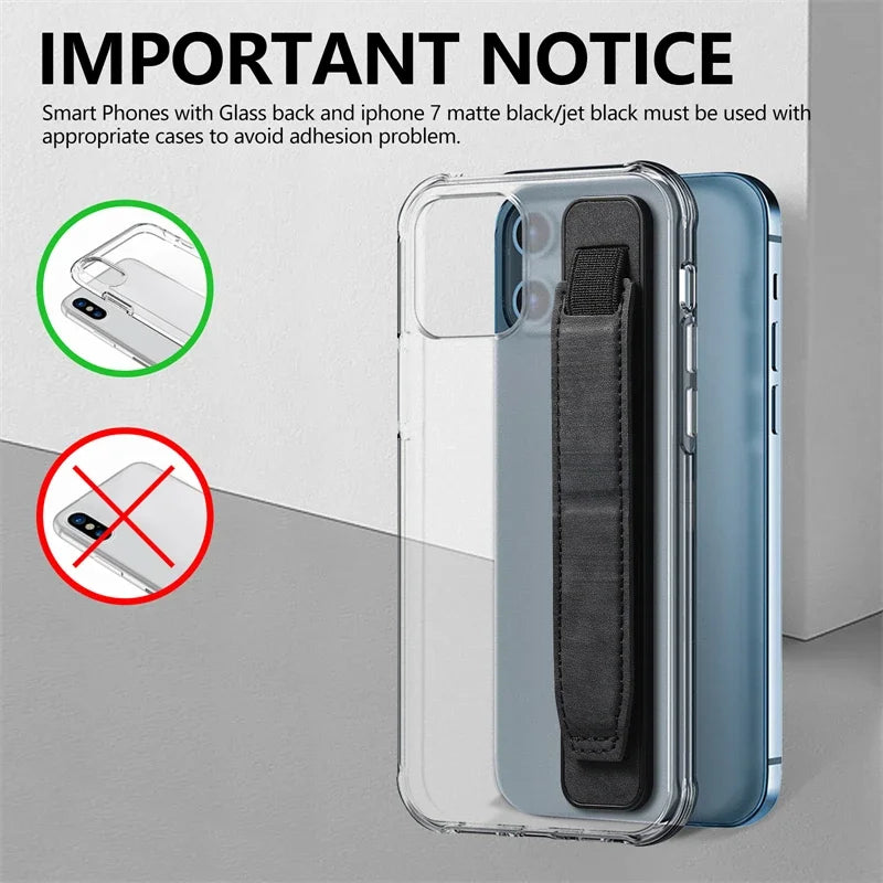 Portable Hand Wrist Band Stand Finger Ring Grip Phone Holder Strap for IPhone Samsung Push Pull Kickstand Charms Cordon Movil
